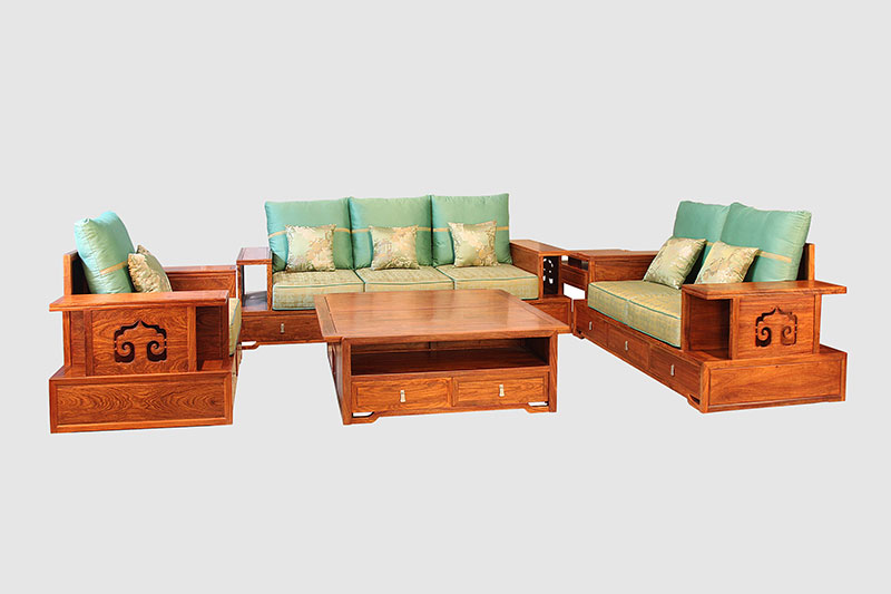 南明中式实木沙发简直太美了